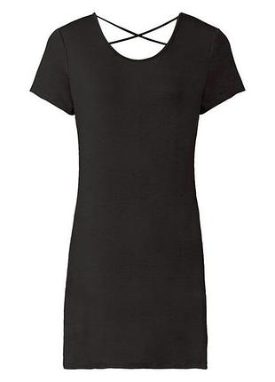 Футболка удлиненная для женщины esmara lycra® 358995 l черный