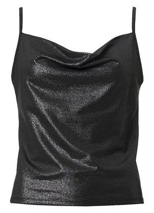 Топ з блискучої тканини для жінки esmara lycra® 468620 s чорний