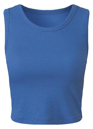Топ в рубчик для жінки esmara lycra® 442561 m синій