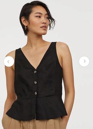 Блуза лляна h&m
