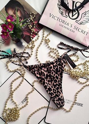 Victoria's secret s 36 xs m l 40 38 плавки леопардовые стринги