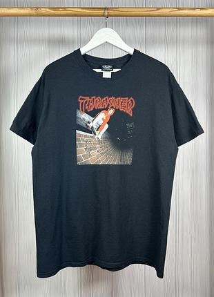 Thrasher big logo skate футболка з крутим принтом оригінал розмір l