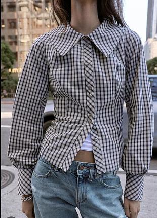 Zara сорочка в клітинку