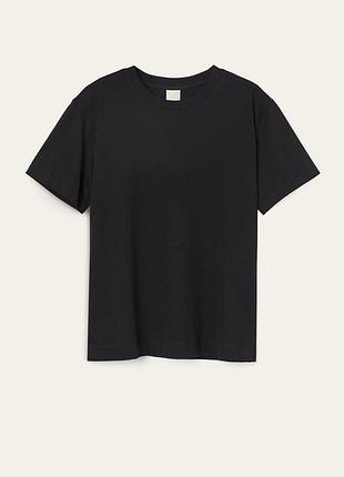 Базова чорна футболка h&m 100% cotton