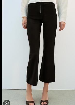 Розкльошені штани zara вкорочені бриджі