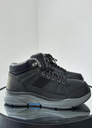 Теплые качественные ботинки skechers benago - voren