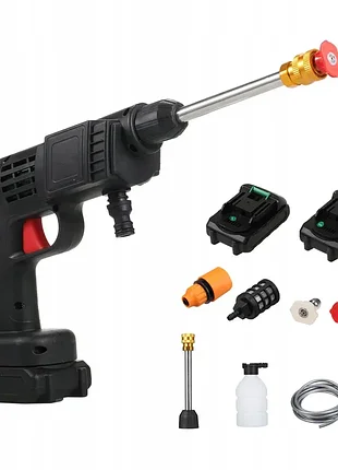 Мийка високого тиску 48v water gun на 2 акумулятори пістолет для мийки
