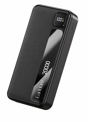 Повербанк earldom et-pd57 20000mah quick charge 22.5w + pd 20w с lcd дисплеем черный
