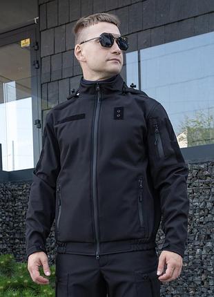 Куртка для поліції track softshell чорна