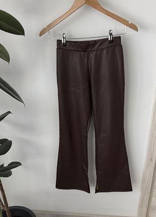 Шкіряні штани лосини кюлоти h&m