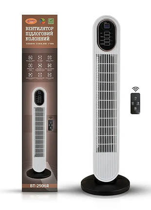 Вентилятор напольный колонный с пультом tower cooling fan 500вт bitek