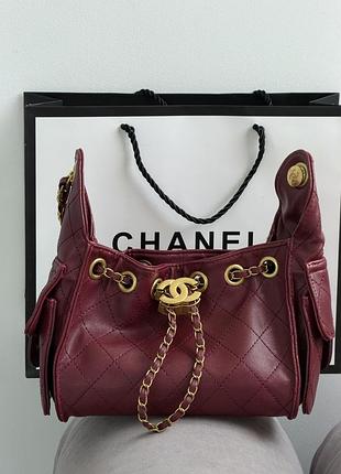 Сумка женская chanel 22 mini handbag бордовый