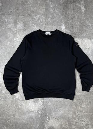 Світшот stone island стон айленд чорний чоловічий кофта худі пуловер джемпер оригінал патч logo fleece slim fit casual drill clg m l xl розмір стан