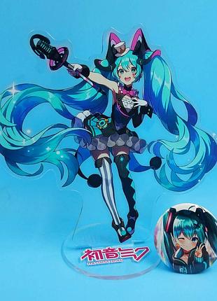 Акриловая фигурка мику хацуне вокалоид hatsune miku vocaloid 3