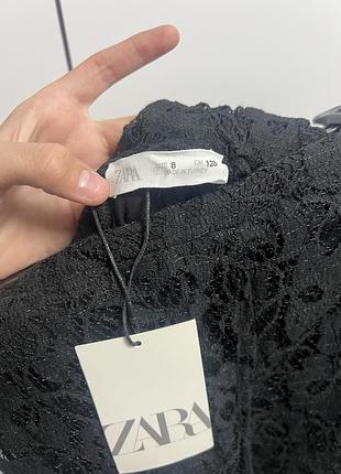 Брюки жіночі zara чорні мереживні для дівчат 8 років 127 см