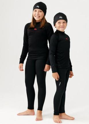 Термобелье radical raptor детское с шапкой для спорта, черный (raptor-kids)