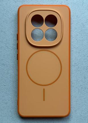 Xiaomi redmi note 15 pro 4g чохол proove softline orange з magnetic ring, помаранчевий, з магнітами та бездротовою зарядкою