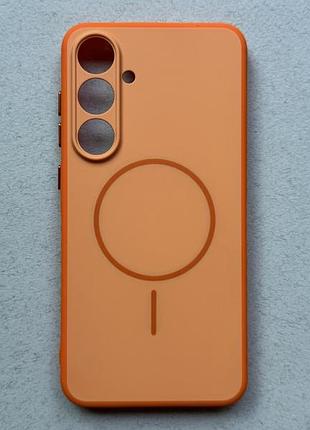 Samsung galaxy s24 fe чохол proove softline orange з magnetic ring, помаранчевий, з магнітами та бездротовою зарядкою