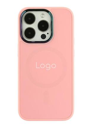 Чехол tpu foggy with magsafe для iphone 14 pro pink