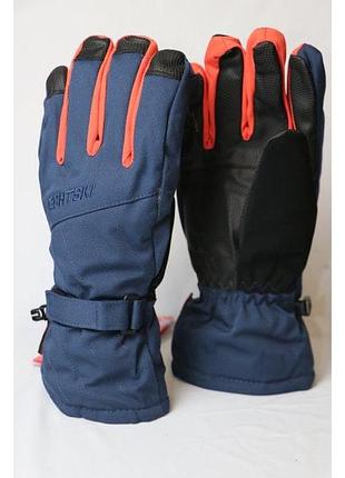 Перчатки женские echt горнолыжные, темно-синий с красным (hx055-navy-red)