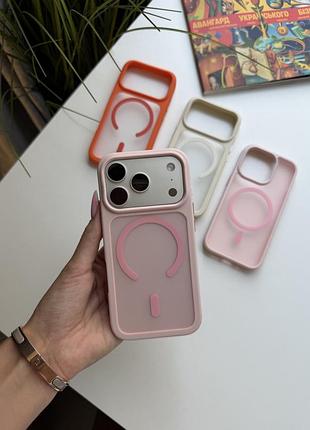 Чохол iphone colour magsafe pink