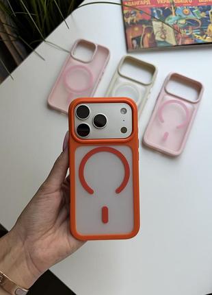 Чохол iphone colour magsafe orange