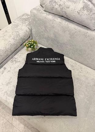 Мужская безрукавка armani exchange a| x | утепленный жилет на молнии | черный | безрукавка армани черная m
