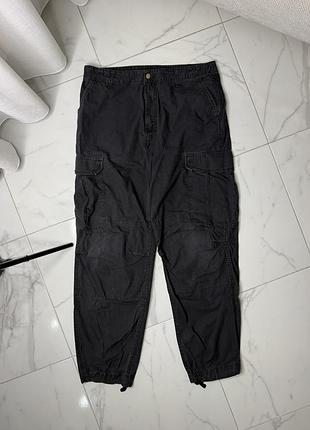 Оригінальні чоловічі карго штани carhartt wip ripstop black розмір 34/32
