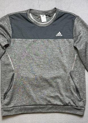 Adidas climawarm чоловічий сірий світшор з кишенями розмір l довжина 68см рукав 63см ширина 58см