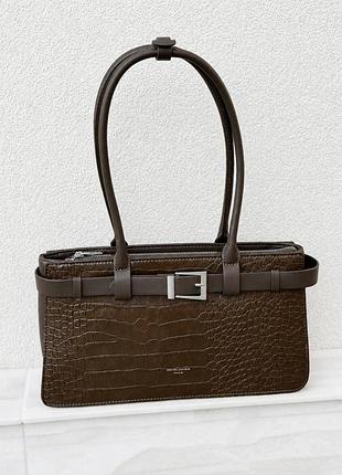 Женская сумка blaire bag dj croc brown вт4732