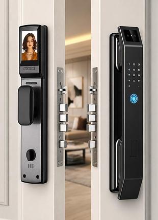 Розумний дверний замок lock97 з 3d face id, відбитком пальця, камерою, wi-fi та мобільним додатком
