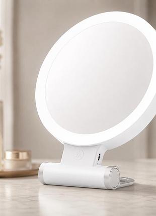 Складное настольное зеркало с led подсветкой m21 type-c