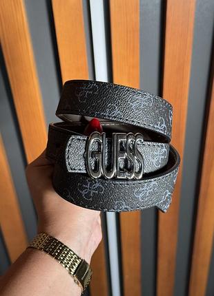 Ремень женский guess черное серебро