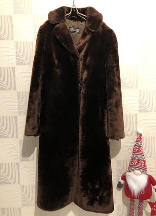 Натуральна мутонова шуба pannofix fur coats (тепла, з утеплювачем, важка / вантаж