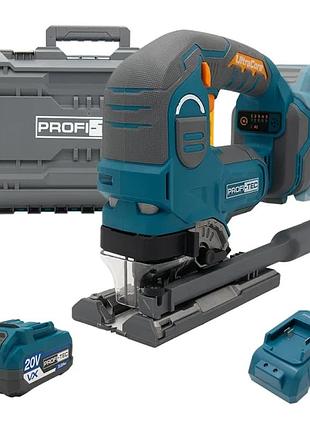 Акумуляторний лобзик profi-tec pjs120 безщітковий, з акб 20v 3.0ah, кейс