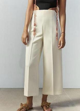 Стильні трендові брюки кюлоти від zara, s