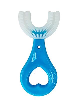 Дитяча зубна щітка-капа mgz-0704(blue) з обмежувачем