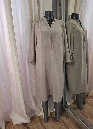 Вискозно-льняное платье 👗 рубашка
