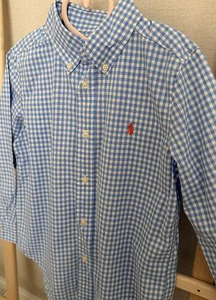 Оригінальна сорочка у клітинку від відомого бренду polo ralph lauren