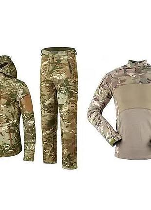 Утеплений костюм 3 в 1 🛑soft shell esdy мультикам с боевой рубашкой han wild multicam