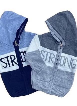 Кофта з капюшоном на хлопчика strong р.110