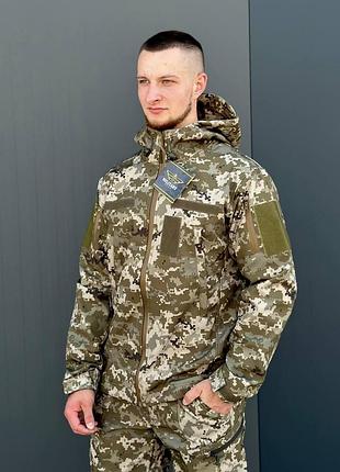 Куртка soft shell пиксель military