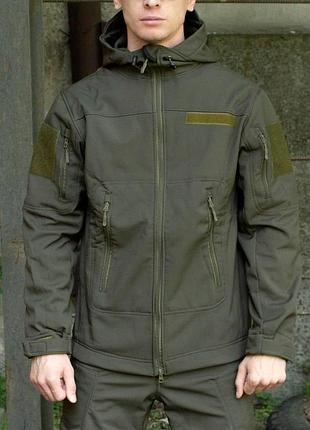 Куртка soft shell олива софтшелл демісезон