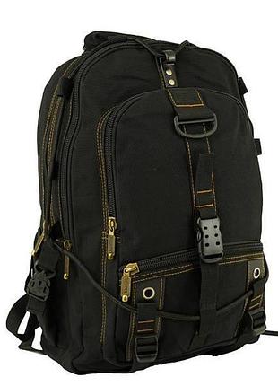 Рюкзак брезентовый gold be 902-1, 42x28x16см, чорний