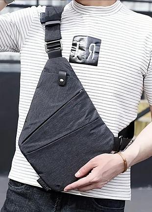 Сумка-слинг через плечо crossbody (черная)