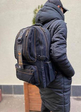 Рюкзак gold be 1304-1 черный брезентовый крепкий