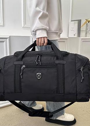 Сумка баул дорожная большая черная 28*65*30см