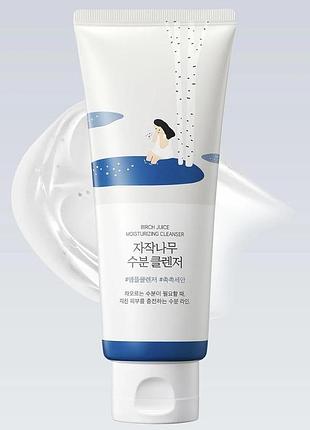 Увлажняющий гель для умывания с березовым соком round lab birch juice moisturizing cleanser 150 мл