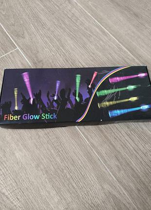 Световые палочки fiber glow stick – яркий набор для вечеринок и развлечений 12 шт.