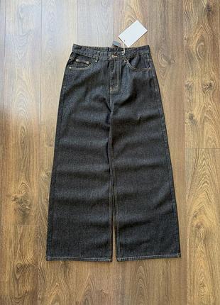 Широкі джинси чорні штани джинсові baggy стильні бегі raw denim y2k sk8 m